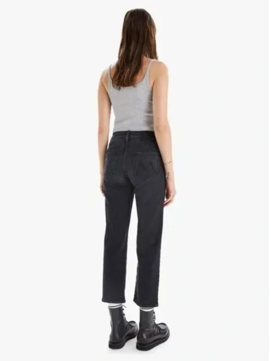 Mother Superior The Tomcat Straight Leg Jeans Lies, Lies, Lies Black Size 32 - Picture 6 of 13